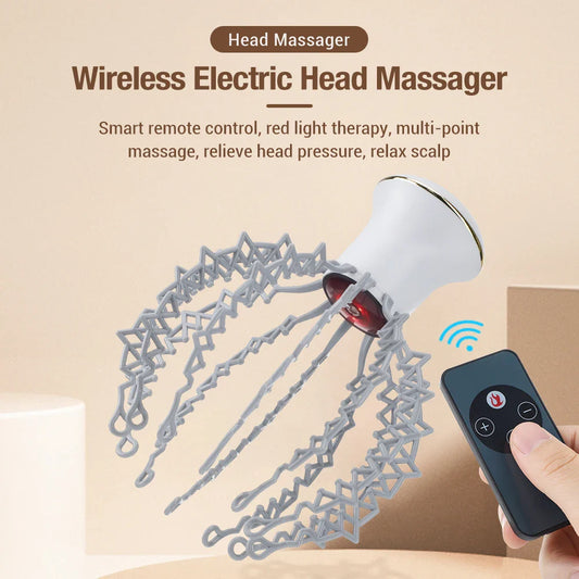 Wireless Electric Head Massager - 12 Claws